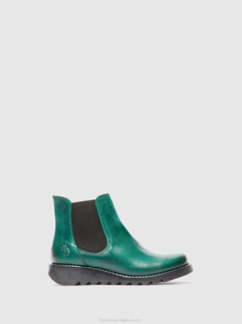 salv tapete trevo verde (elástico preto) L02L215 botins chelsea Fly London mulheres