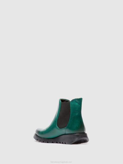 salv tapete trevo verde (elástico preto) L02L215 botins chelsea Fly London mulheres