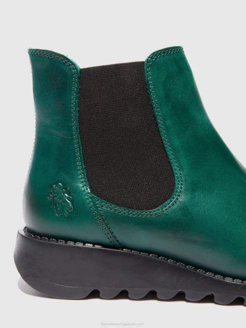 salv tapete trevo verde (elástico preto) L02L215 botins chelsea Fly London mulheres