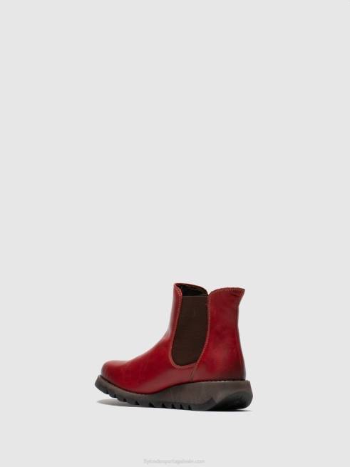 salv vermelho L02L275 botins chelsea Fly London mulheres