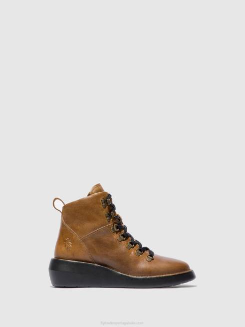 tapete camelo L02L206 botim bika501 com cadarço Fly London mulheres