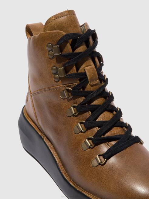 tapete camelo L02L206 botim bika501 com cadarço Fly London mulheres