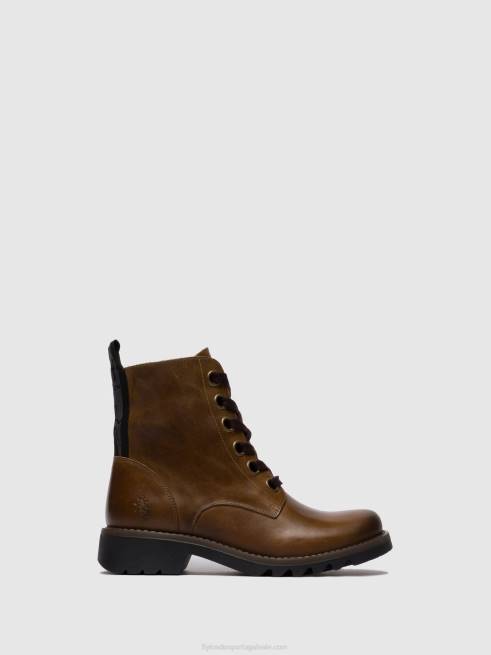 tapete camelo L02L251 botim com cadarço ragi539 Fly London mulheres
