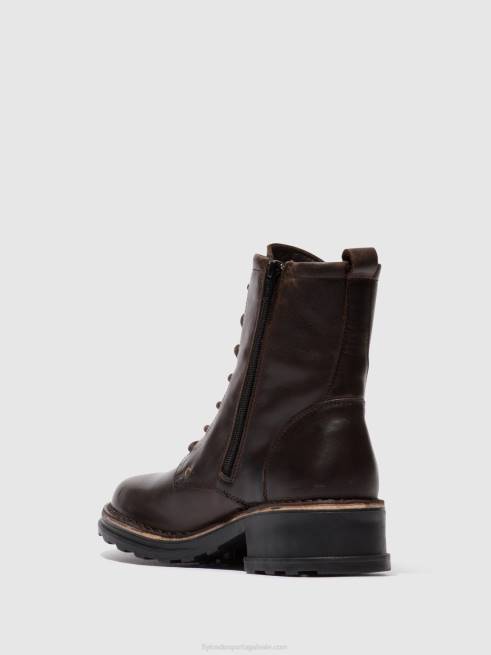tapete dk. marrom L02L245 botins com cadarço thor035 Fly London mulheres