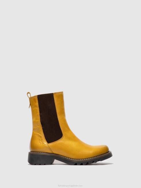 tapete mostarda L02L219 Botins chelsea rein795 Fly London mulheres