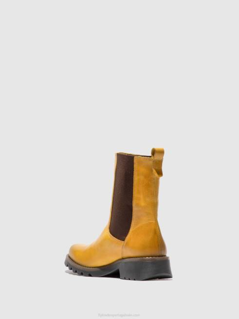 tapete mostarda L02L219 Botins chelsea rein795 Fly London mulheres