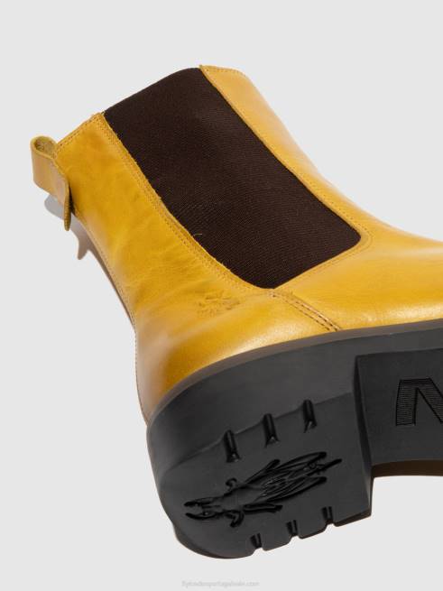 tapete mostarda L02L219 Botins chelsea rein795 Fly London mulheres