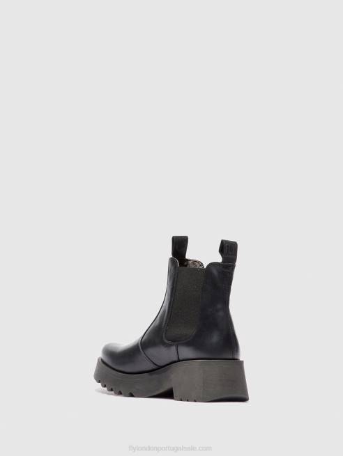 tapete preto L02L221 chelsea botins medi789 Fly London mulheres