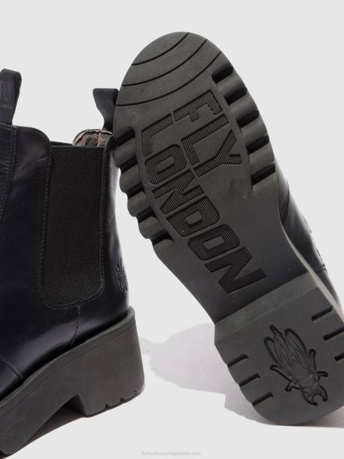 tapete preto L02L221 chelsea botins medi789 Fly London mulheres