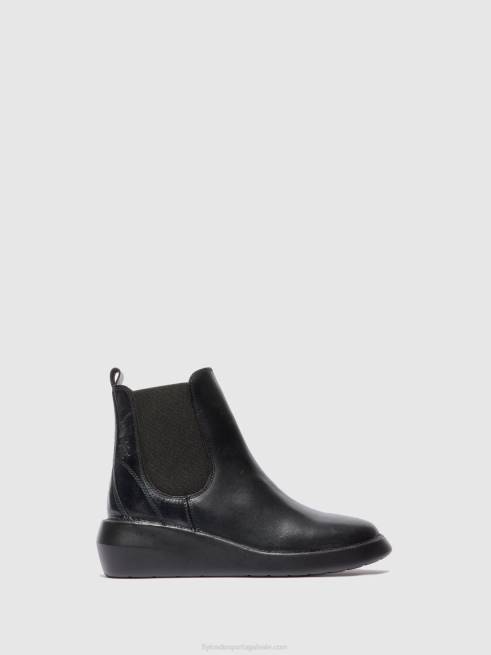 tapete preto L02L232 bota chelsea bety502 Fly London mulheres