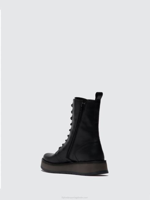 tapete preto L02L250 botim com cadarço rami043 Fly London mulheres