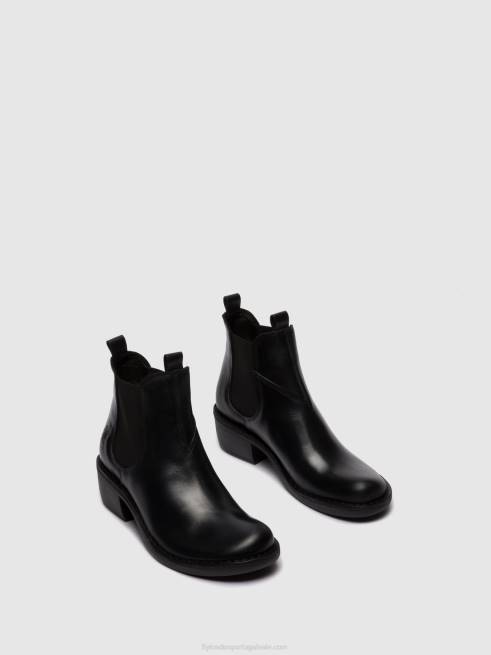 tapete preto L02L255 botins chelsea meme030 Fly London mulheres
