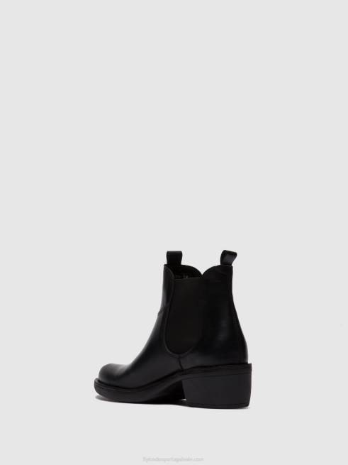 tapete preto L02L255 botins chelsea meme030 Fly London mulheres