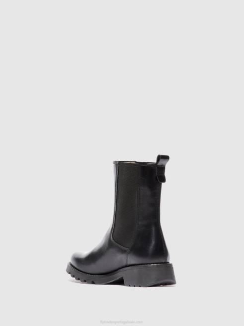 tapete preto (todo preto) L02L220 Botins chelsea rein795 Fly London mulheres