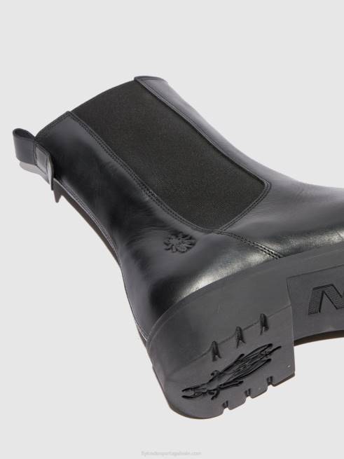 tapete preto (todo preto) L02L220 Botins chelsea rein795 Fly London mulheres