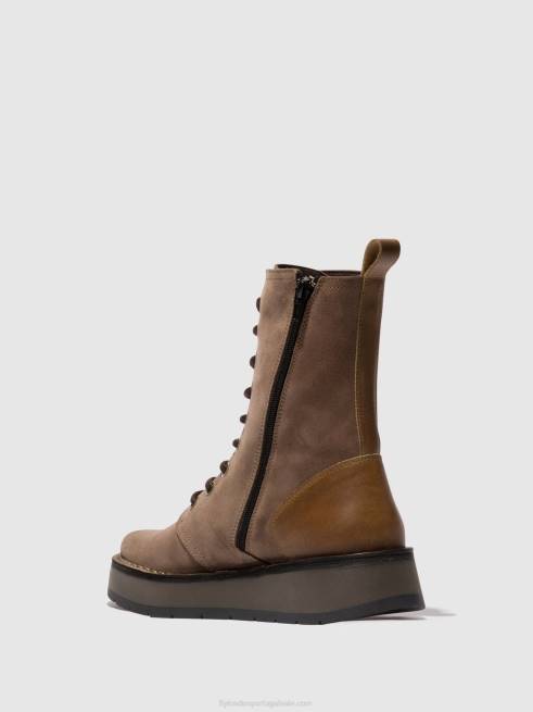 taupe/camelo L02L20 botim com cadarço rami043 Fly London mulheres