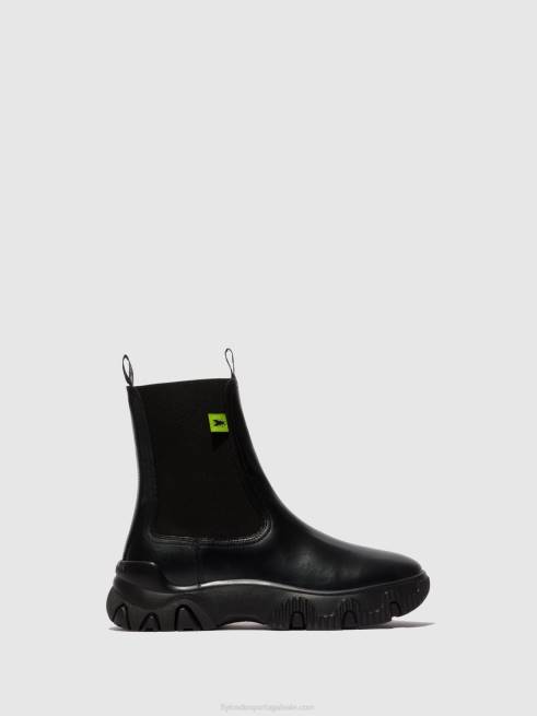 tunder black L02L159 Botins chelsea faty885 Fly London mulheres