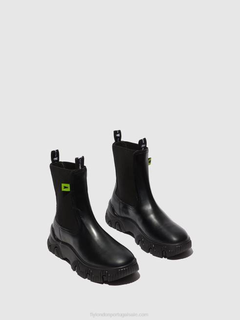 tunder black L02L159 Botins chelsea faty885 Fly London mulheres
