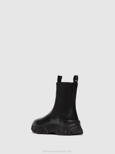 tunder black L02L159 Botins chelsea faty885 Fly London mulheres