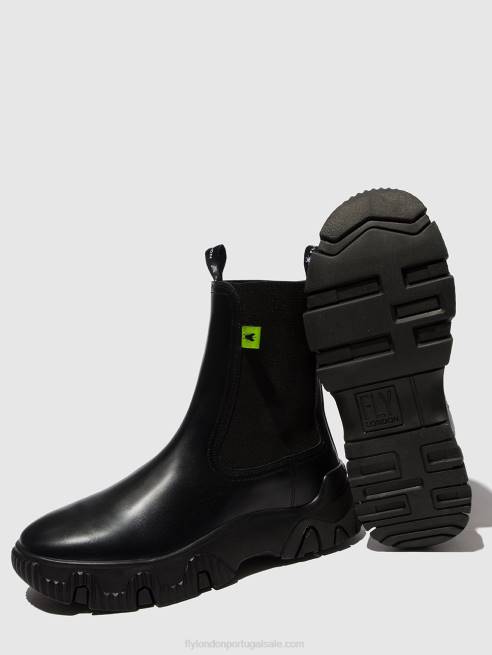 tunder black L02L159 Botins chelsea faty885 Fly London mulheres