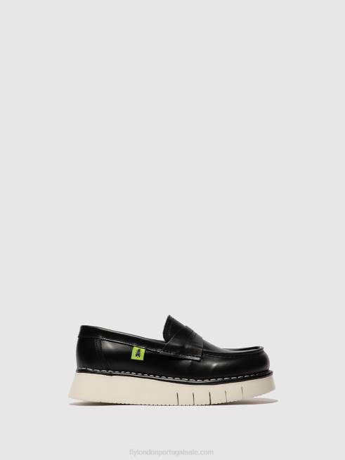 tunder black L02L165 botins rasos iker246 Fly London mulheres