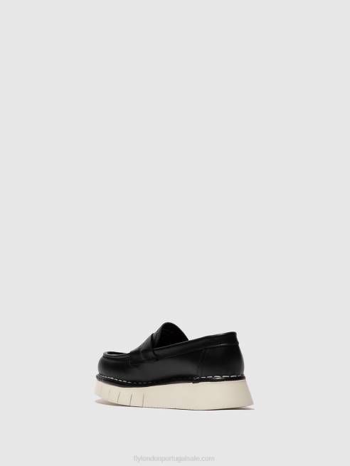 tunder black L02L165 botins rasos iker246 Fly London mulheres