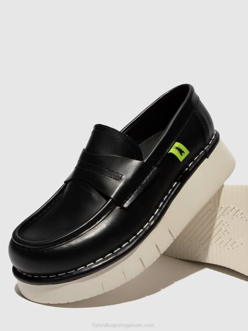 tunder black L02L165 botins rasos iker246 Fly London mulheres