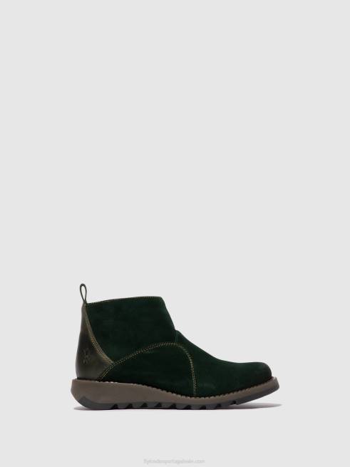 verde floresta/diesel L02L22 botins com fecho de correr sely918 Fly London mulheres
