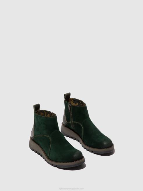 verde floresta/diesel L02L22 botins com fecho de correr sely918 Fly London mulheres