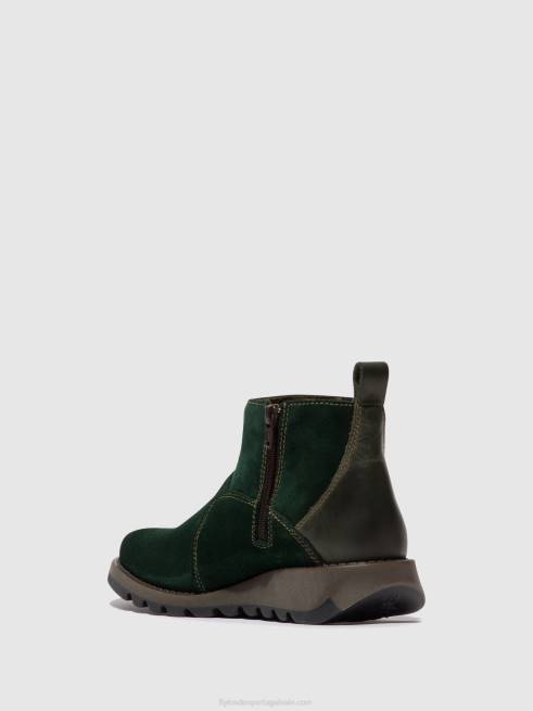 verde floresta/diesel L02L22 botins com fecho de correr sely918 Fly London mulheres