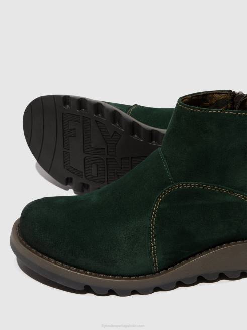 verde floresta/diesel L02L22 botins com fecho de correr sely918 Fly London mulheres