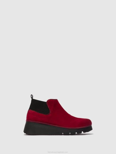 vermelho L02L111 botins elásticos pada403 Fly London mulheres