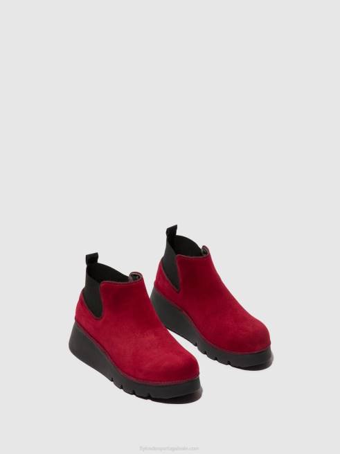 vermelho L02L111 botins elásticos pada403 Fly London mulheres