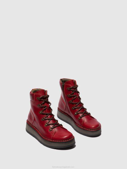 vermelho L02L90 botins com cadarço roxy094 Fly London mulheres