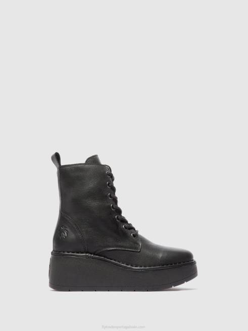 verona preto L02L199 botins com cadarço hepe239 Fly London mulheres