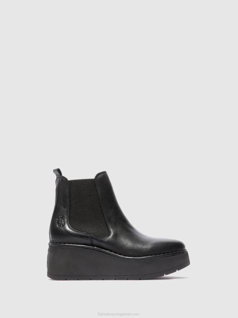 verona preto L02L225 bota chelsea hama238 Fly London mulheres