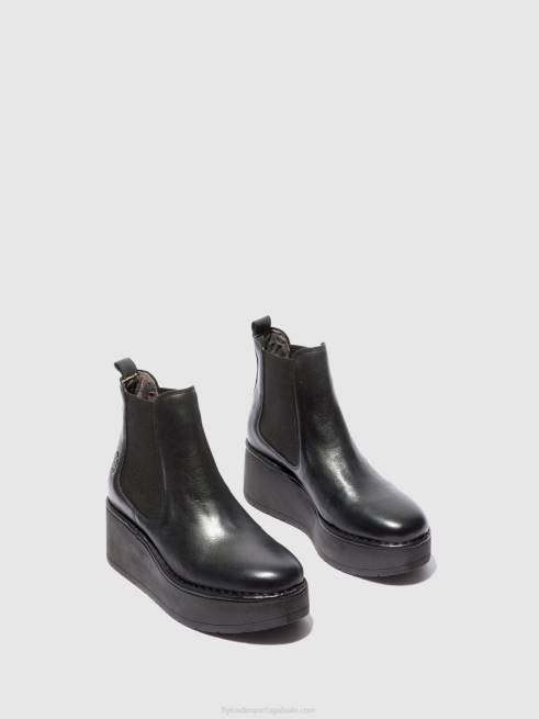 verona preto L02L225 bota chelsea hama238 Fly London mulheres