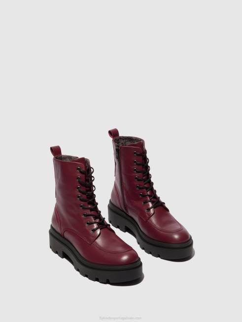 vinho L02L97 botins com cadarço jaye878 Fly London mulheres