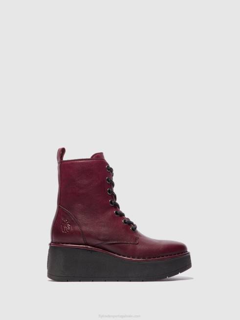vinho de verona L02L201 botins com cadarço hepe239 Fly London mulheres