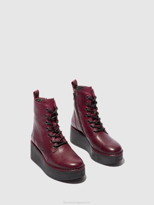 vinho de verona L02L201 botins com cadarço hepe239 Fly London mulheres