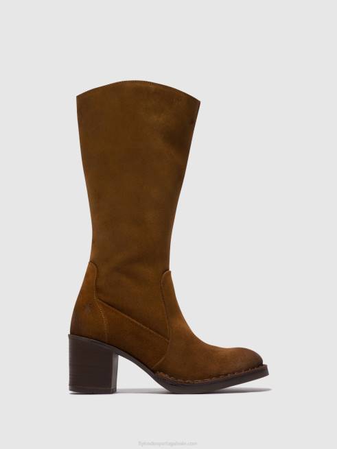 camelo L02L305 botas com zíper balo096 Fly London mulheres