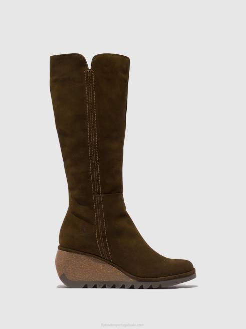 lodo L02L296 botas com zíper nary328 Fly London mulheres