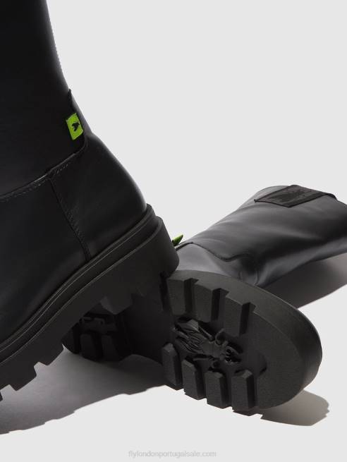 noemi negra L02L310 botas com zíper jalo882 Fly London mulheres