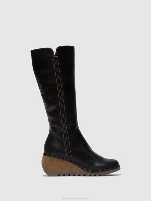 preto L02L287 botas com zíper nary328 Fly London mulheres