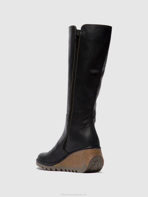 preto L02L287 botas com zíper nary328 Fly London mulheres