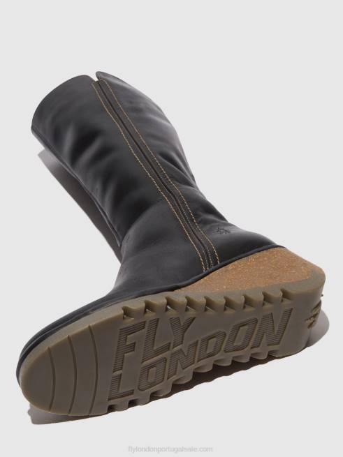 preto L02L287 botas com zíper nary328 Fly London mulheres