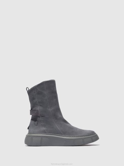 sorano azul cinza L02L323 botas com zíper esen485 Fly London mulheres