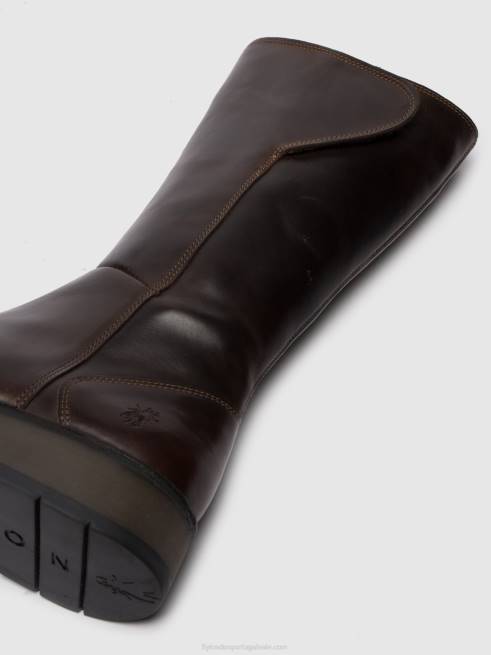 tapete dk. marrom L02L341 botas com zíper rhea042 Fly London mulheres