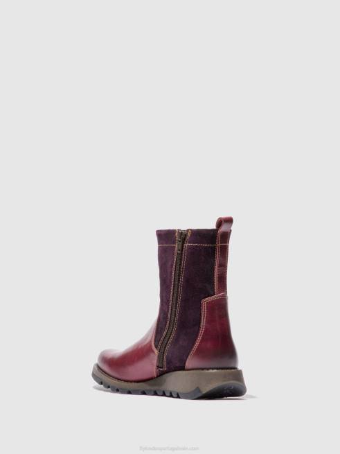 tapete/oilsuede roxo L02L322 bota sauk794 com zíper Fly London mulheres