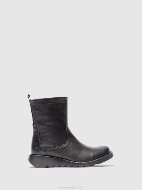 veludo preto (preto) L02L317 bota sauk794 com zíper Fly London mulheres